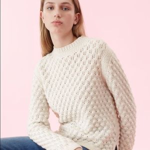 Rebecca Taylor Popcorn Pointelle Pullover Sweater
